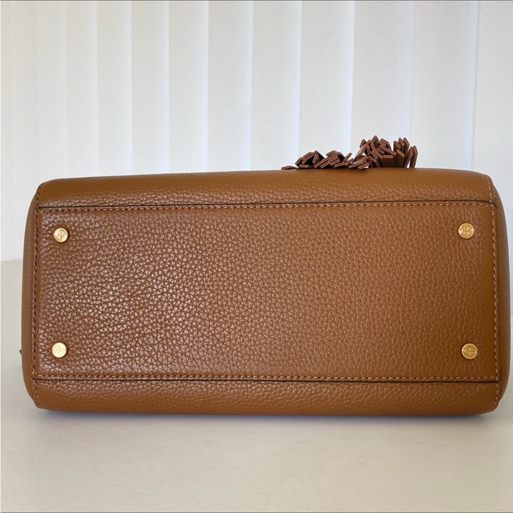 Tory Burch Tan Pebbled Leather Satchel - Picture 5 of 12